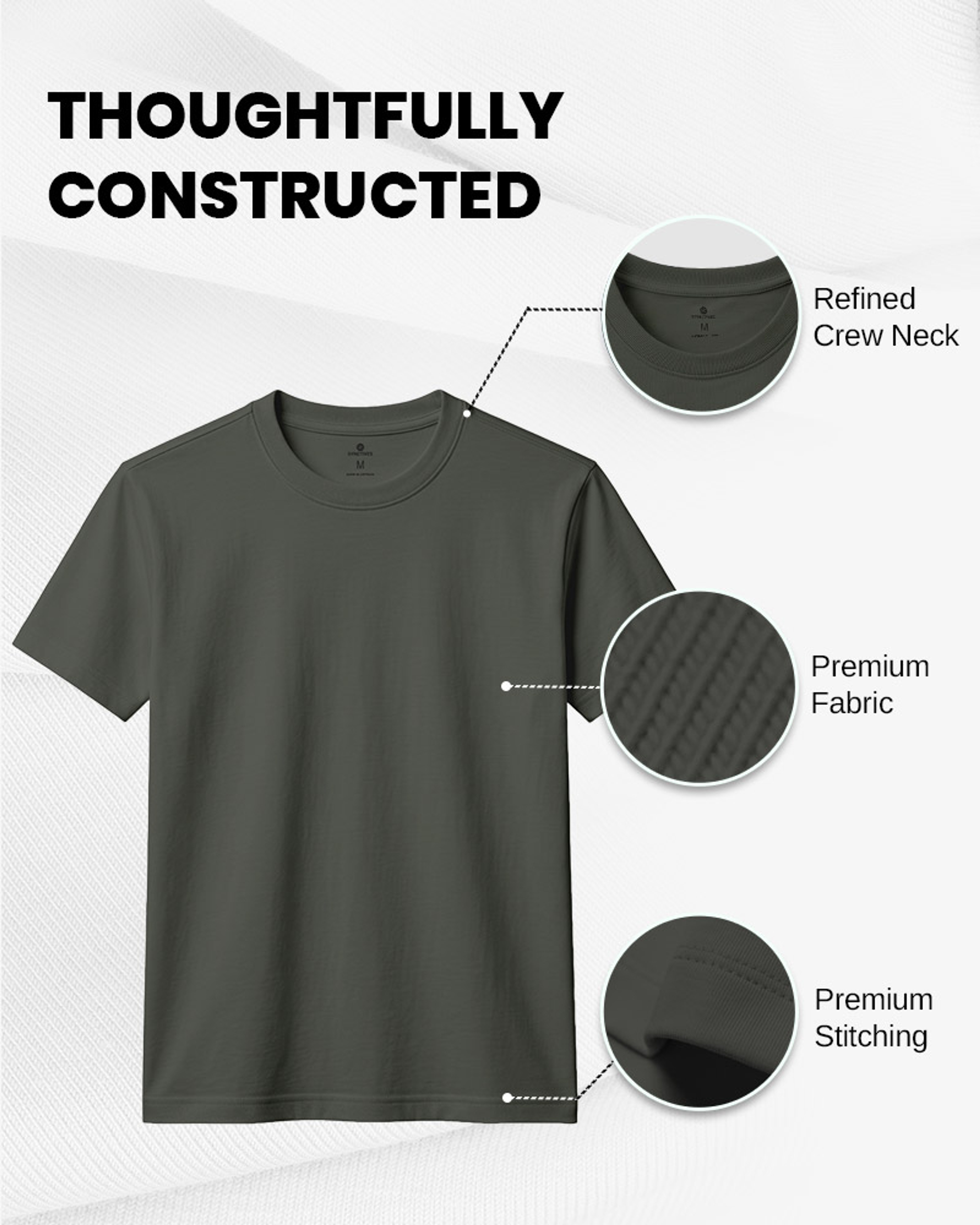 [Supima Cotton] Synctives Men's Classic Fit T-shirt 5