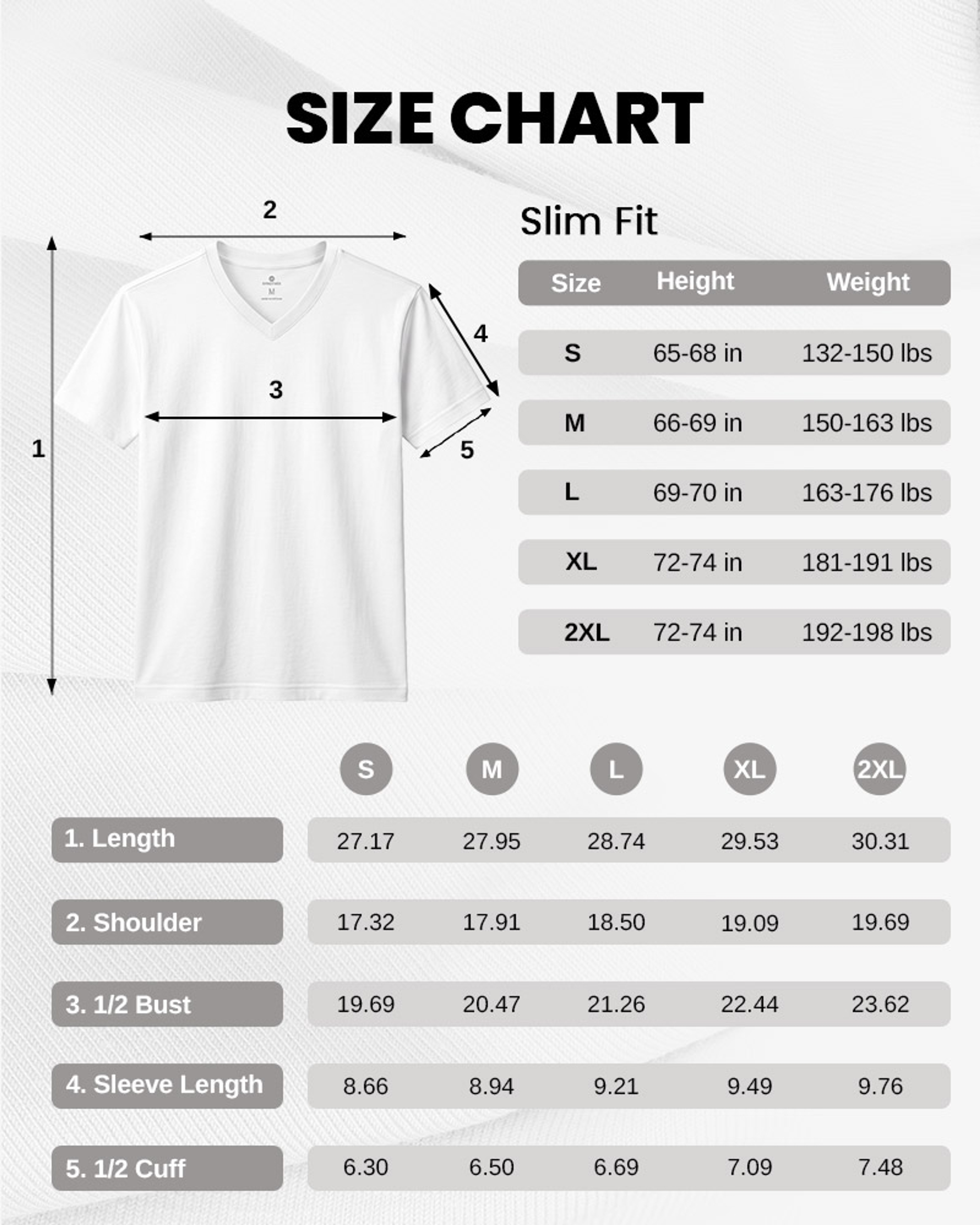 [Supima Cotton] Synctives Men’s Slim Fit V-Neck T-shirt 9
