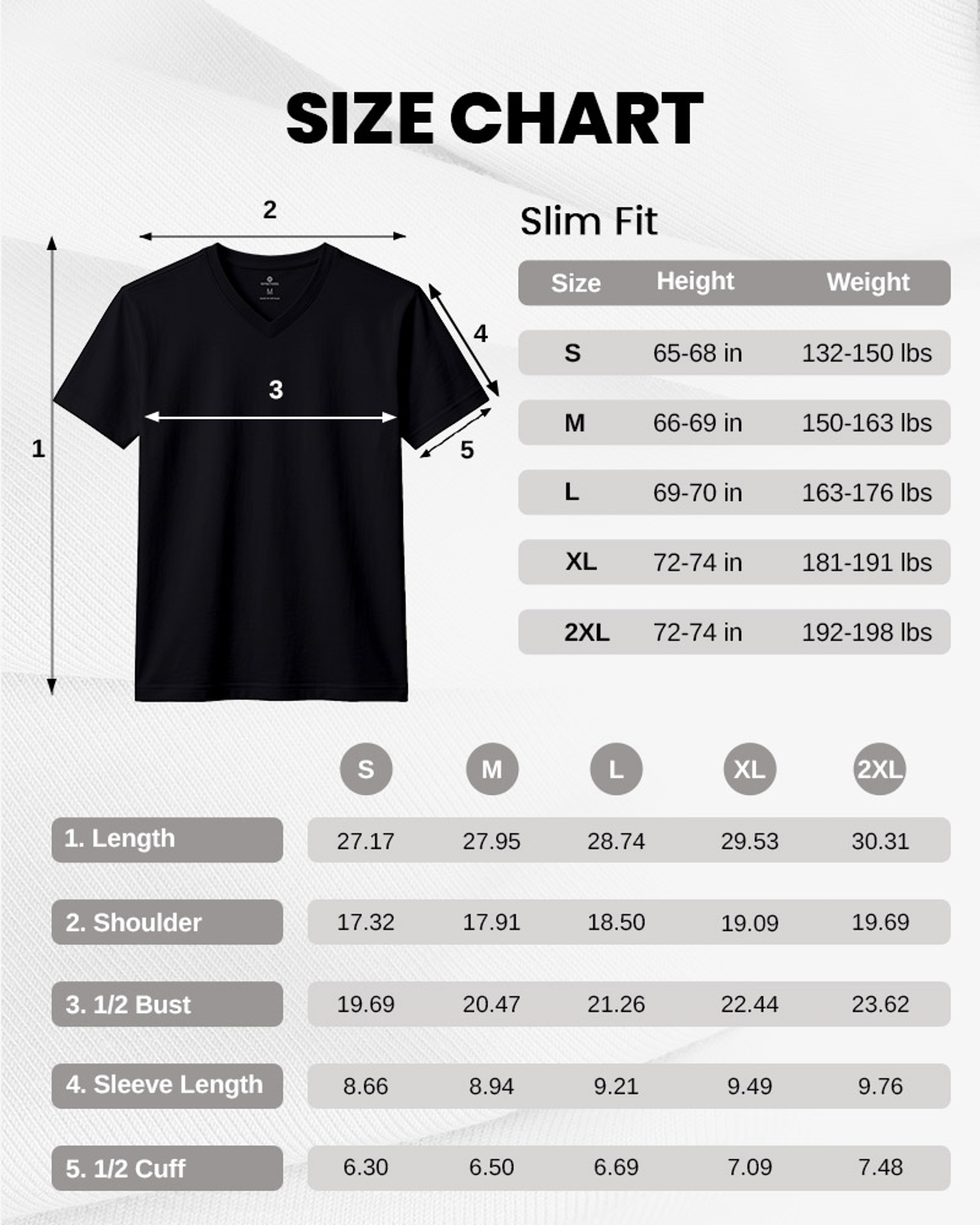 [Supima Cotton] Synctives Men’s Slim Fit V-Neck T-shirt 9