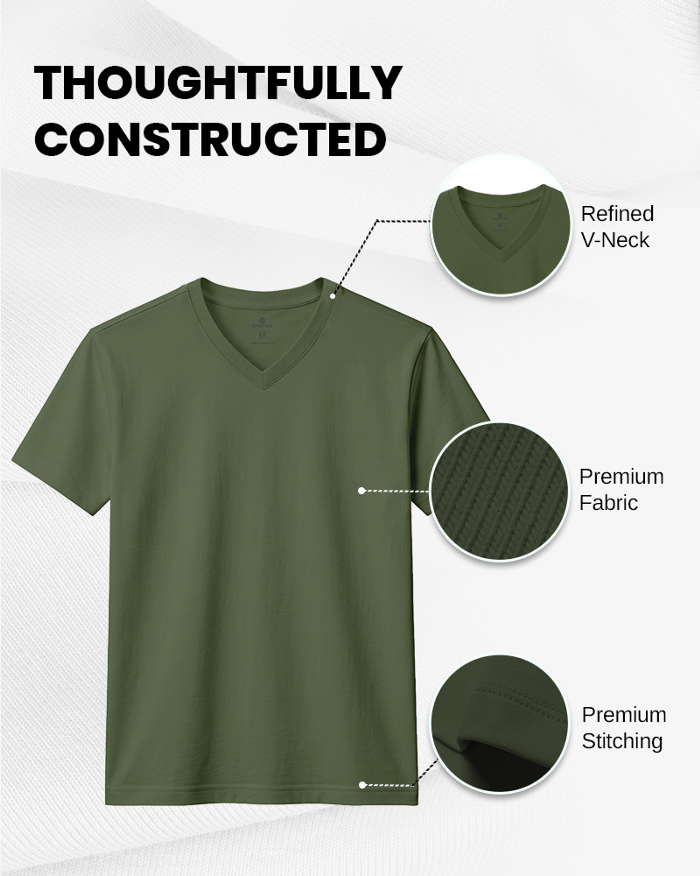 [Supima Cotton] Synctives Men’s Slim Fit V-Neck T-shirt 5