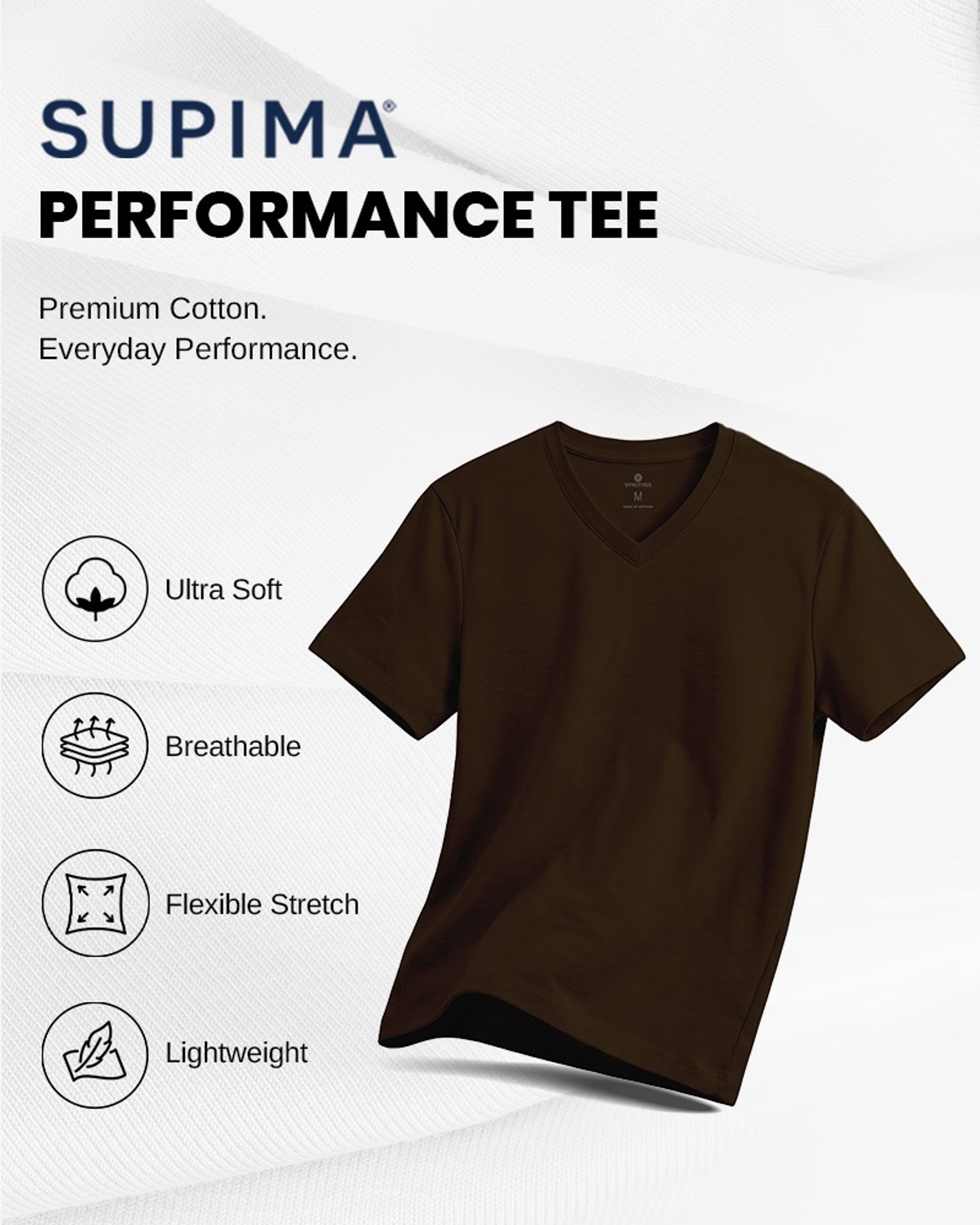 [Supima Cotton] Synctives Men’s Slim Fit V-Neck T-shirt 2