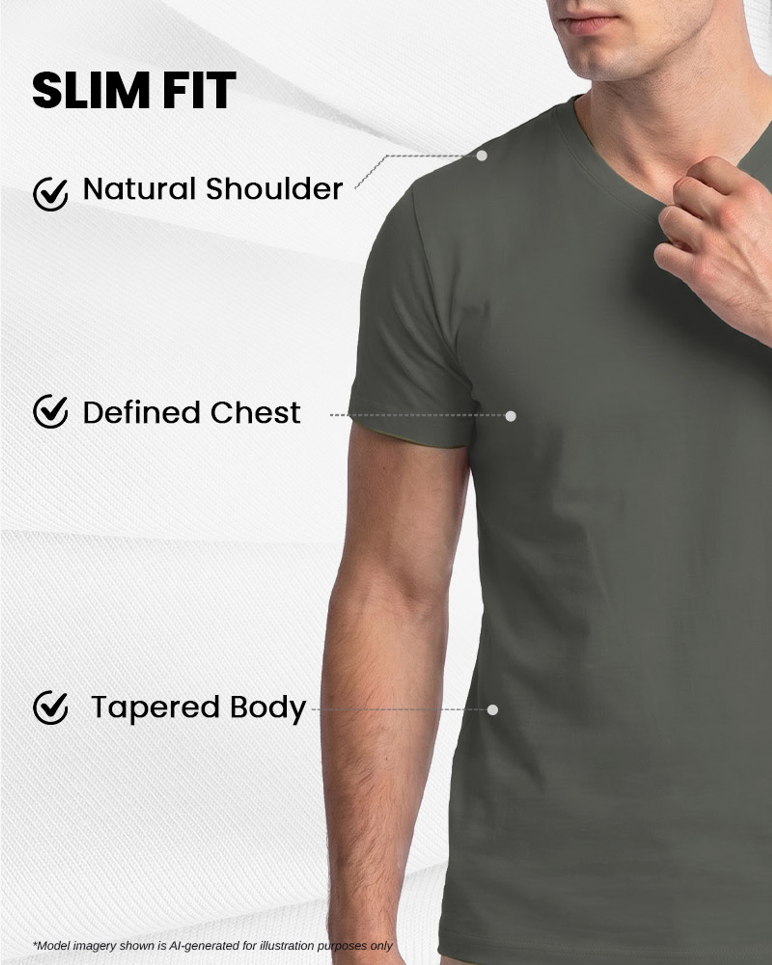 [Supima Cotton] Synctives Men’s Slim Fit V-Neck T-shirt 7