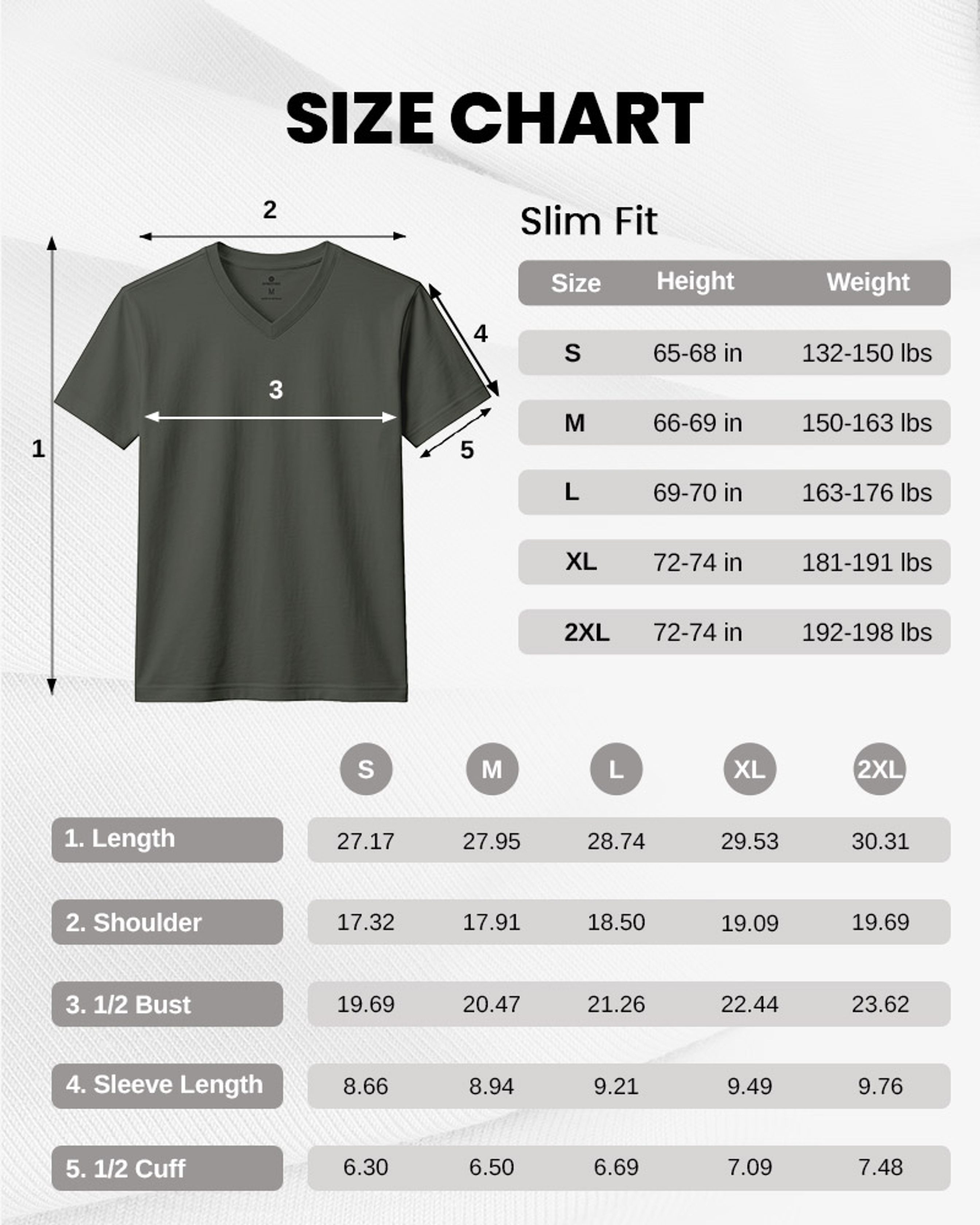 [Supima Cotton] Synctives Men’s Slim Fit V-Neck T-shirt 9