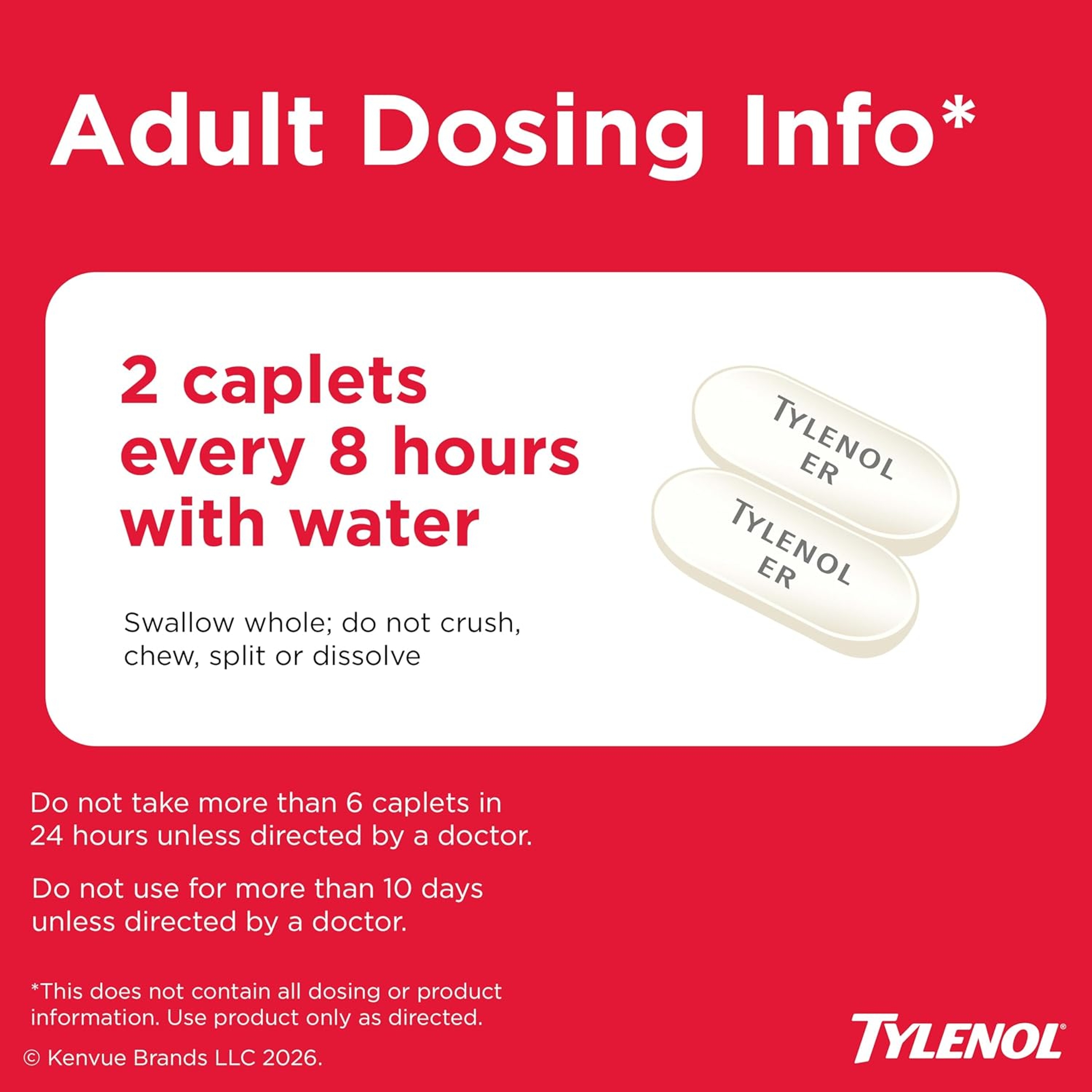 Tylenol 8 Hour Arthritis Pain Extended Fast, Strong Pain Relief Caplets, Acetaminophen 650 mg Each, Relieves Minor Arthritis and Joint Pain, Fever Reducer, Gentle on Stomach, 225 Count Value Size 6