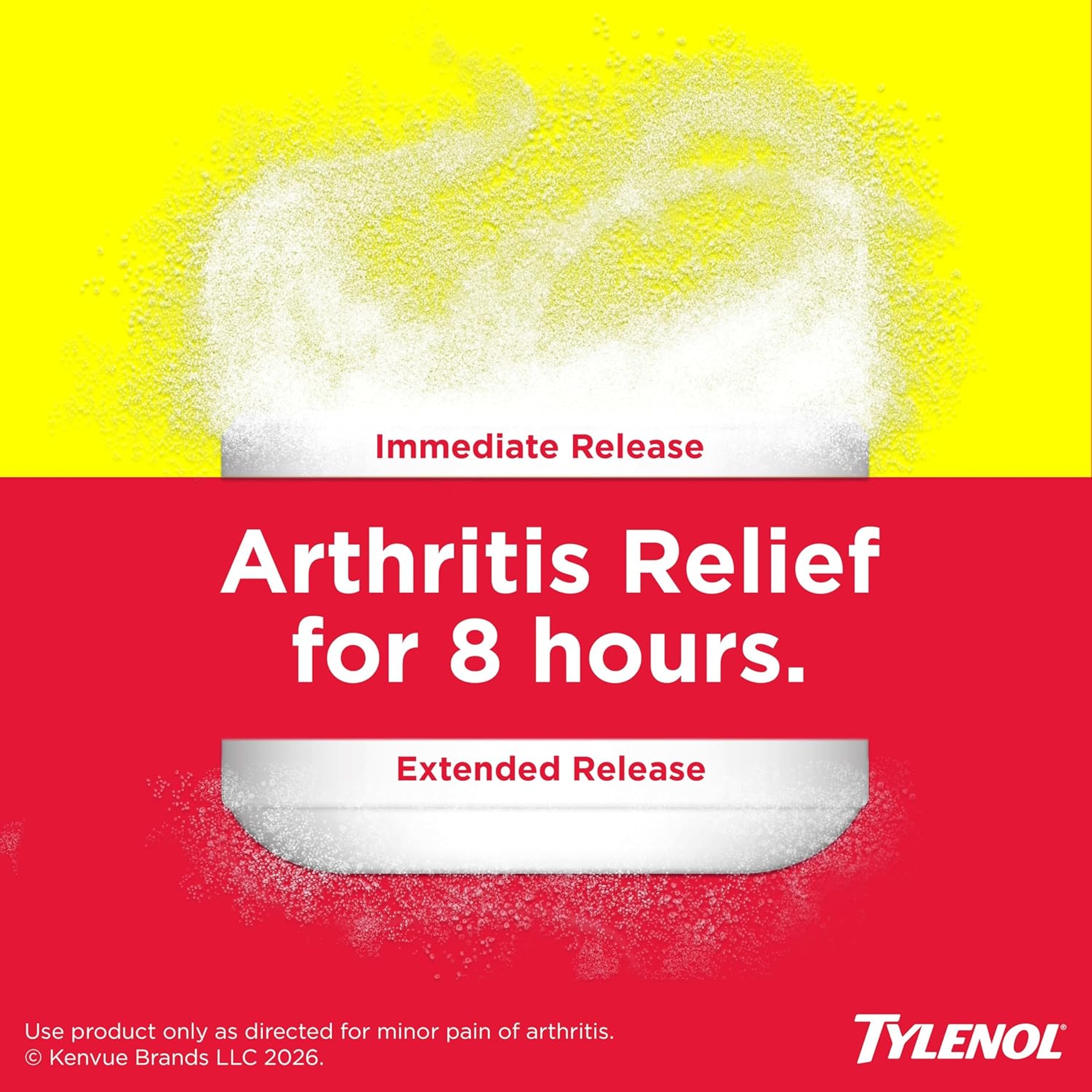 Tylenol 8 Hour Arthritis Pain Extended Fast, Strong Pain Relief Caplets, Acetaminophen 650 mg Each, Relieves Minor Arthritis and Joint Pain, Fever Reducer, Gentle on Stomach, 225 Count Value Size 3