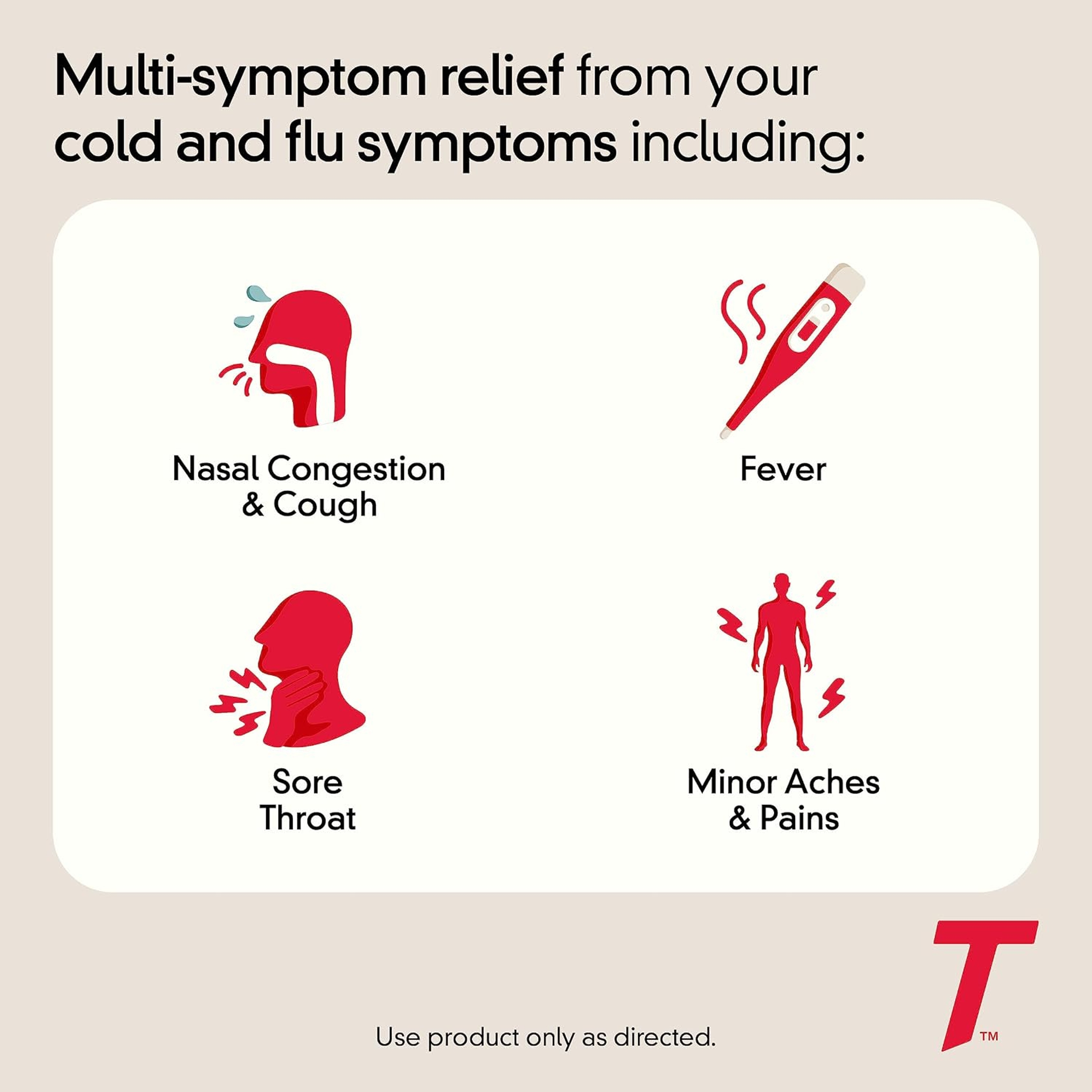 Tylenol Cold + Flu Severe Medicine Caplets for Cold & Flu Symptom Relief, Fever Reducer, Pain Reliever, Cough Suppressant, Nasal Decongestant & Expectorant with Acetaminophen, 24 ct. 3