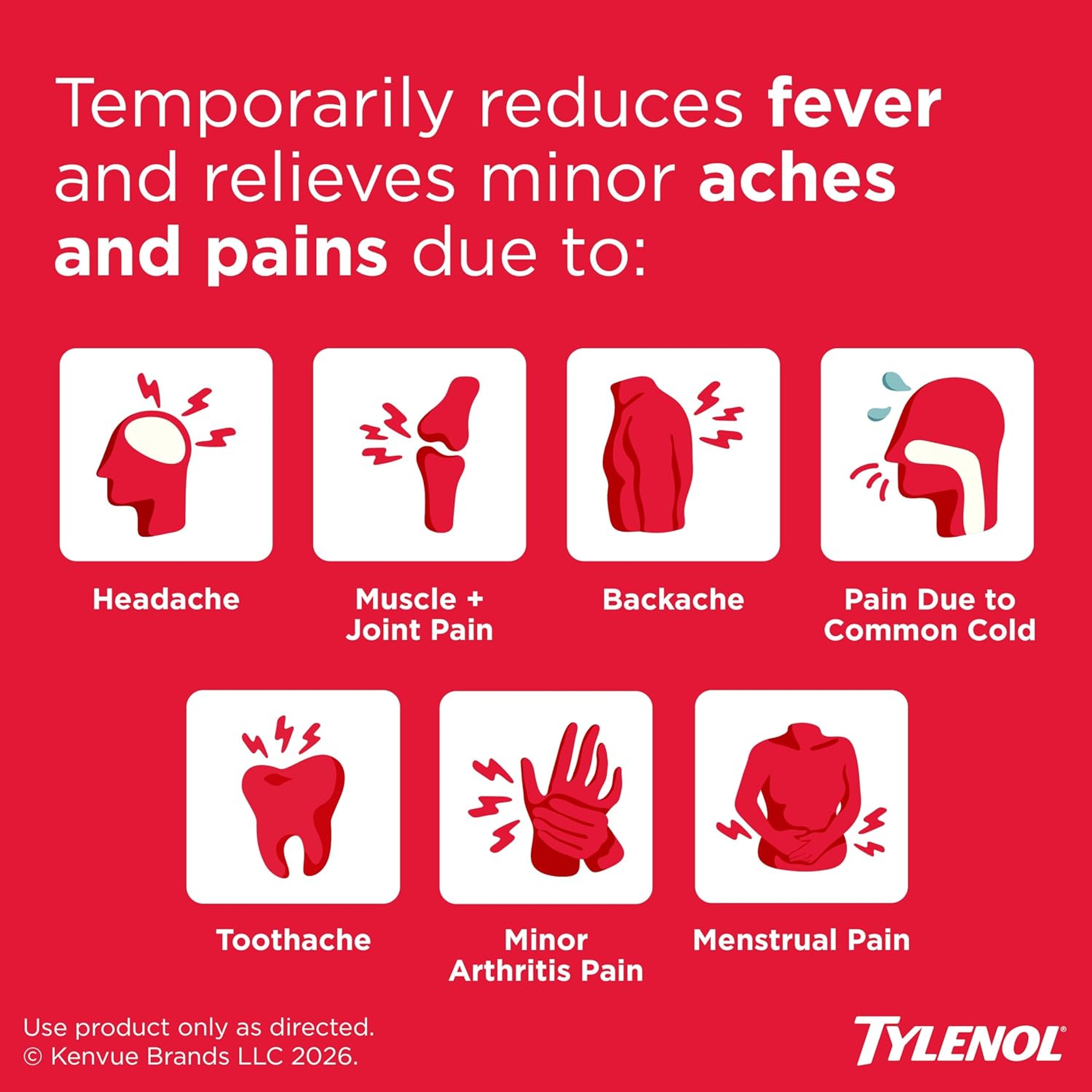 Tylenol Extra Strength Caplets 225 Count - Acetaminophen 500 mg, Pain Relief Pills, Fever Reducer for Adults 2