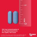 Tylenol PM Extra Strength Nighttime Pain Relief and Sleep Aid Caplets, Fast, Strong, Diphenhydramine HCl, Acetaminophen, Non‑Habit Forming, 100 Count Size 5