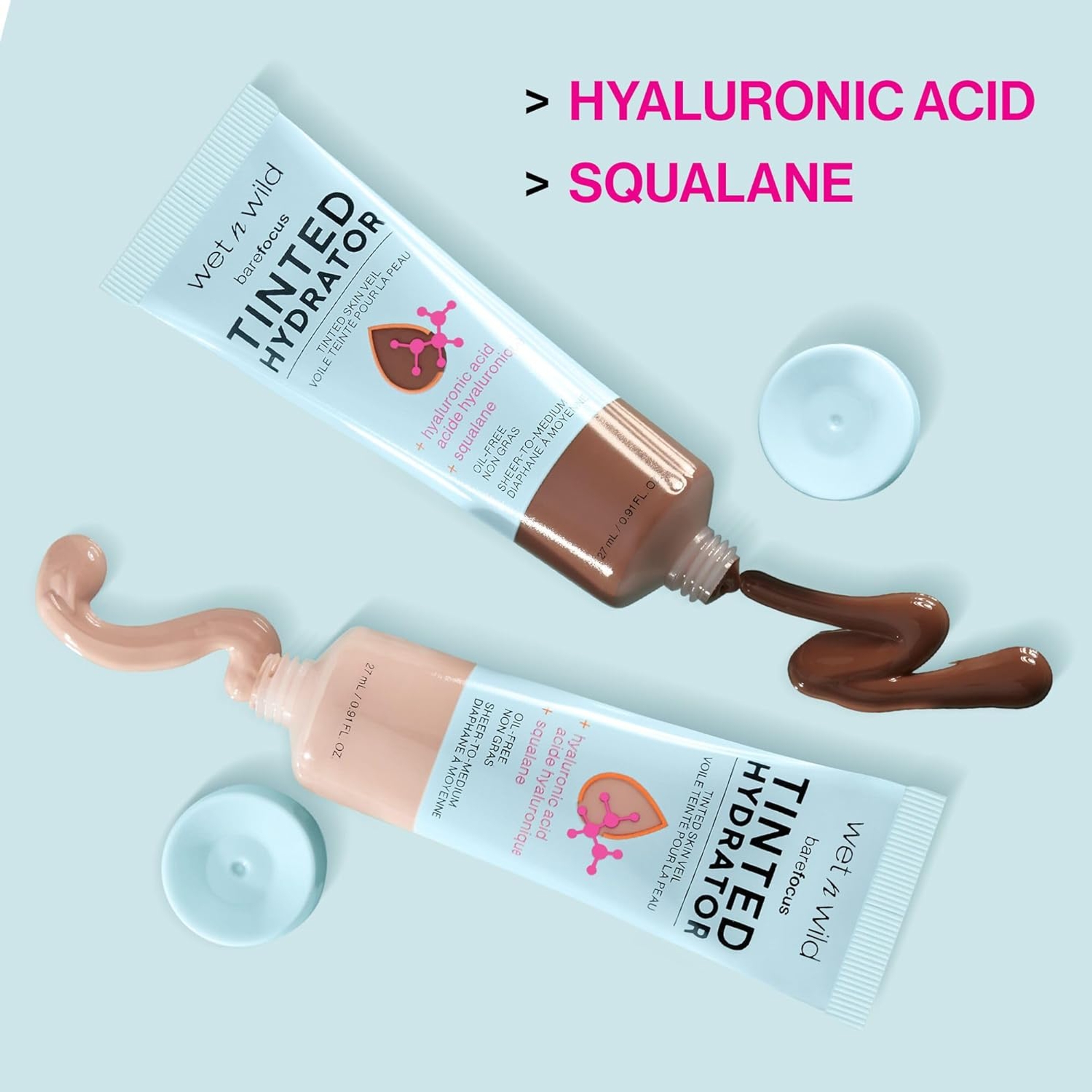 wet n wild Bare Focus Tinted Hydrator Tinted Skin Veil, Light, 0.91 fl.oz- Lightweight Buildable Coverage with HA 3