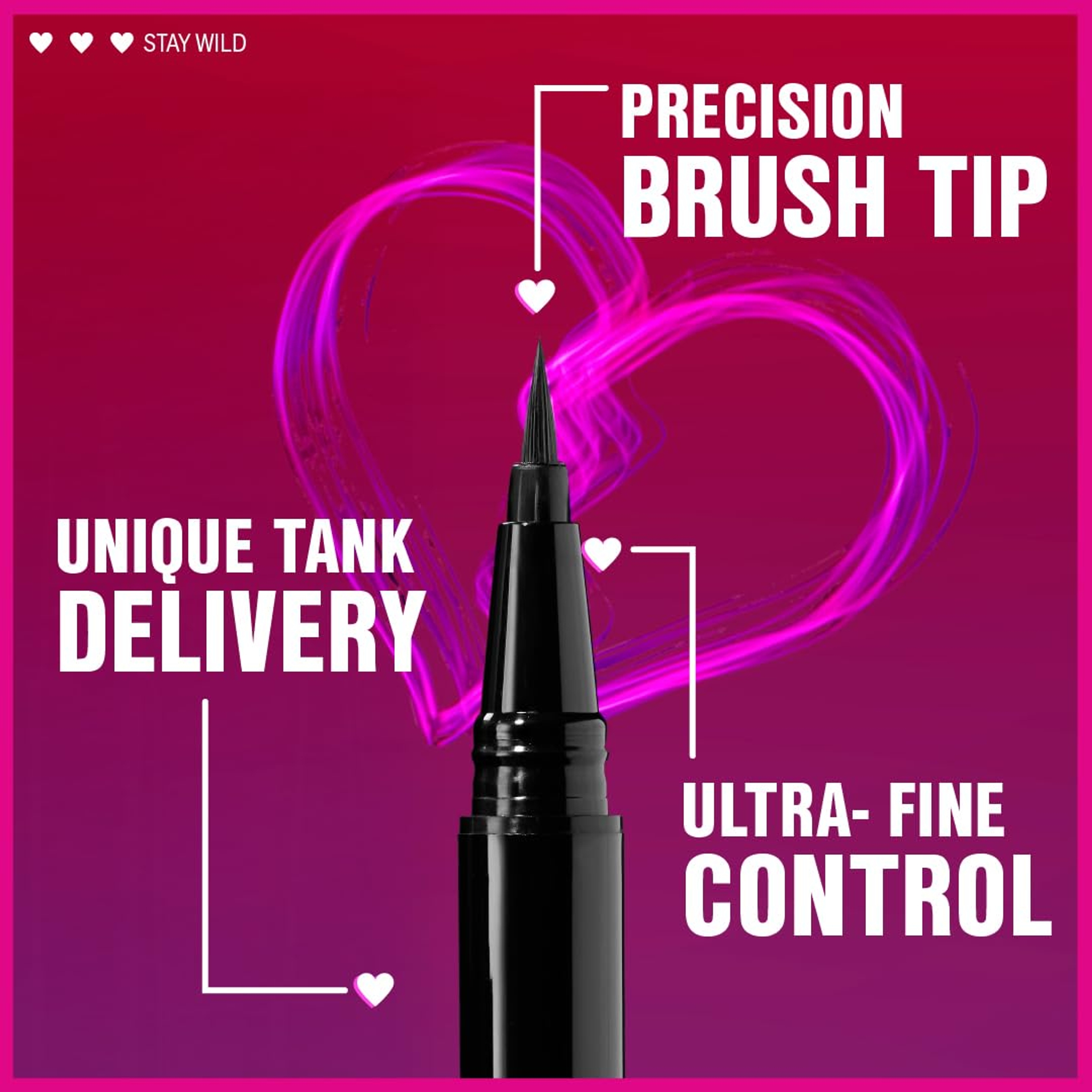 wet n wild Breakup Proof Waterproof Liquid Eyeliner, Black, 1 Count - Ultra-Fine Brush, 16H Long-Lasting Wear 3