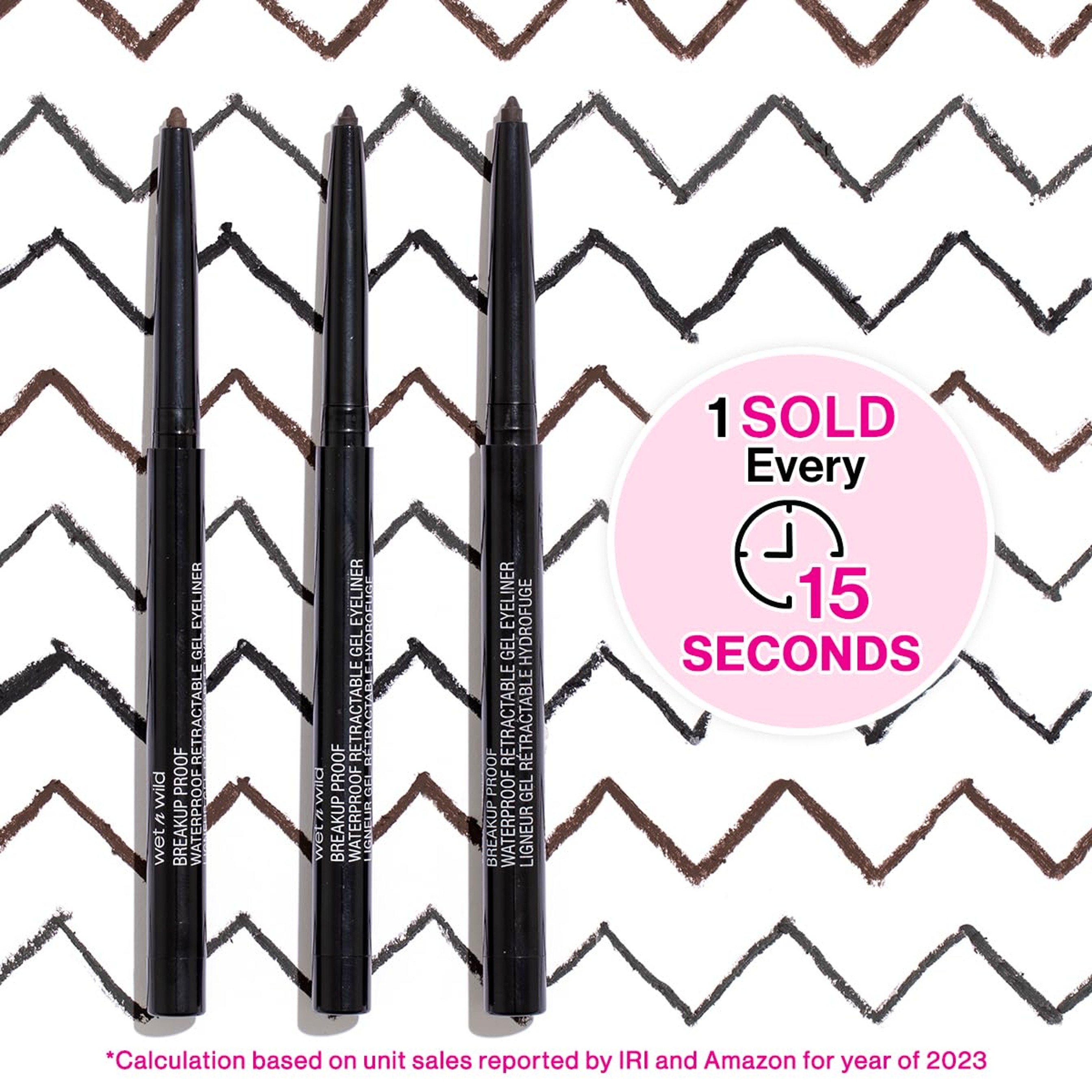 wet n wild Breakup Proof Waterproof Retractable Gel Eyeliner, Black, 0.008 oz - Ultra Pigmented 16H Long Wear 6