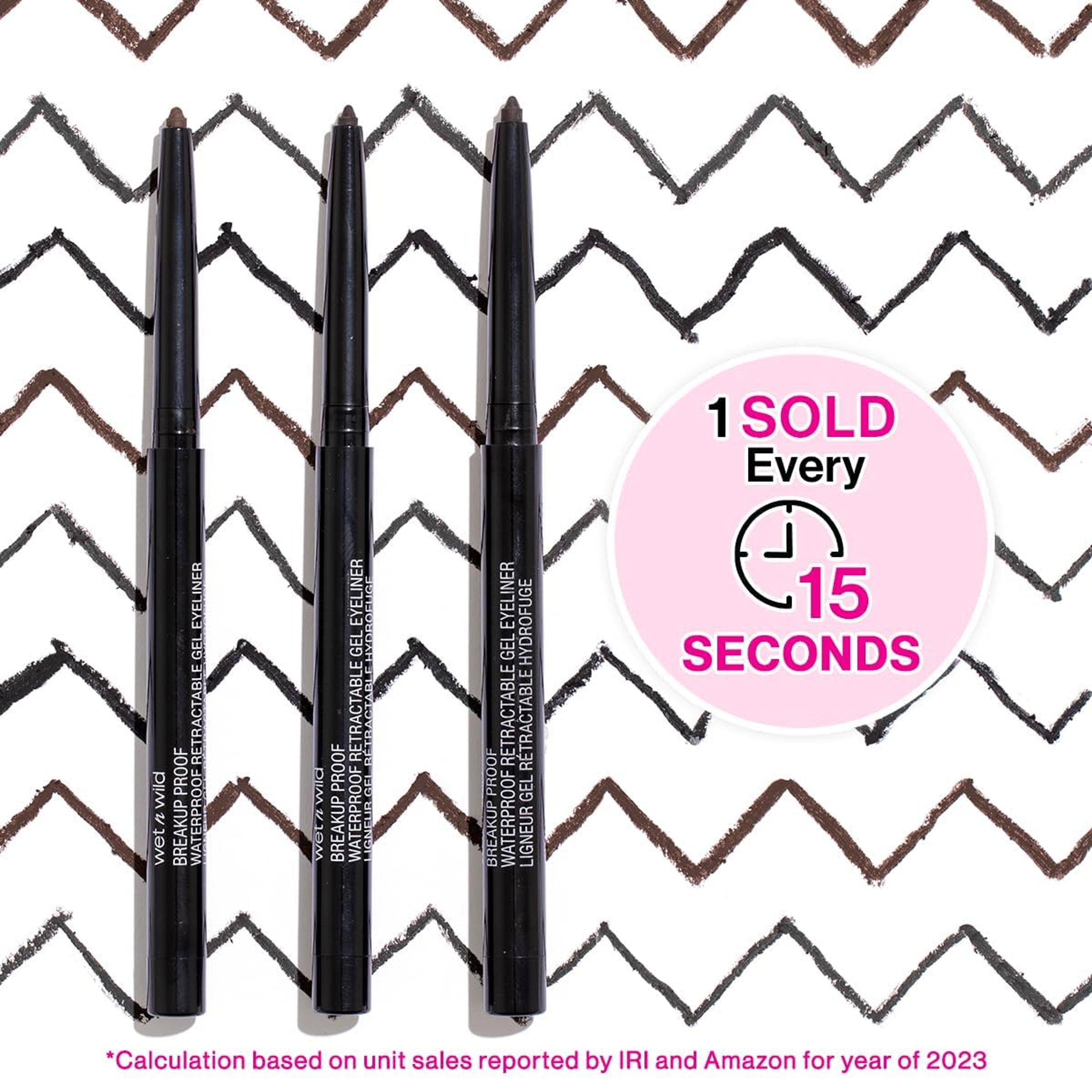 wet n wild Breakup Proof Waterproof Retractable Gel Eyeliner, Blackest Black, 0.008 oz - Ultra Pigmented 16H Long Wear 6