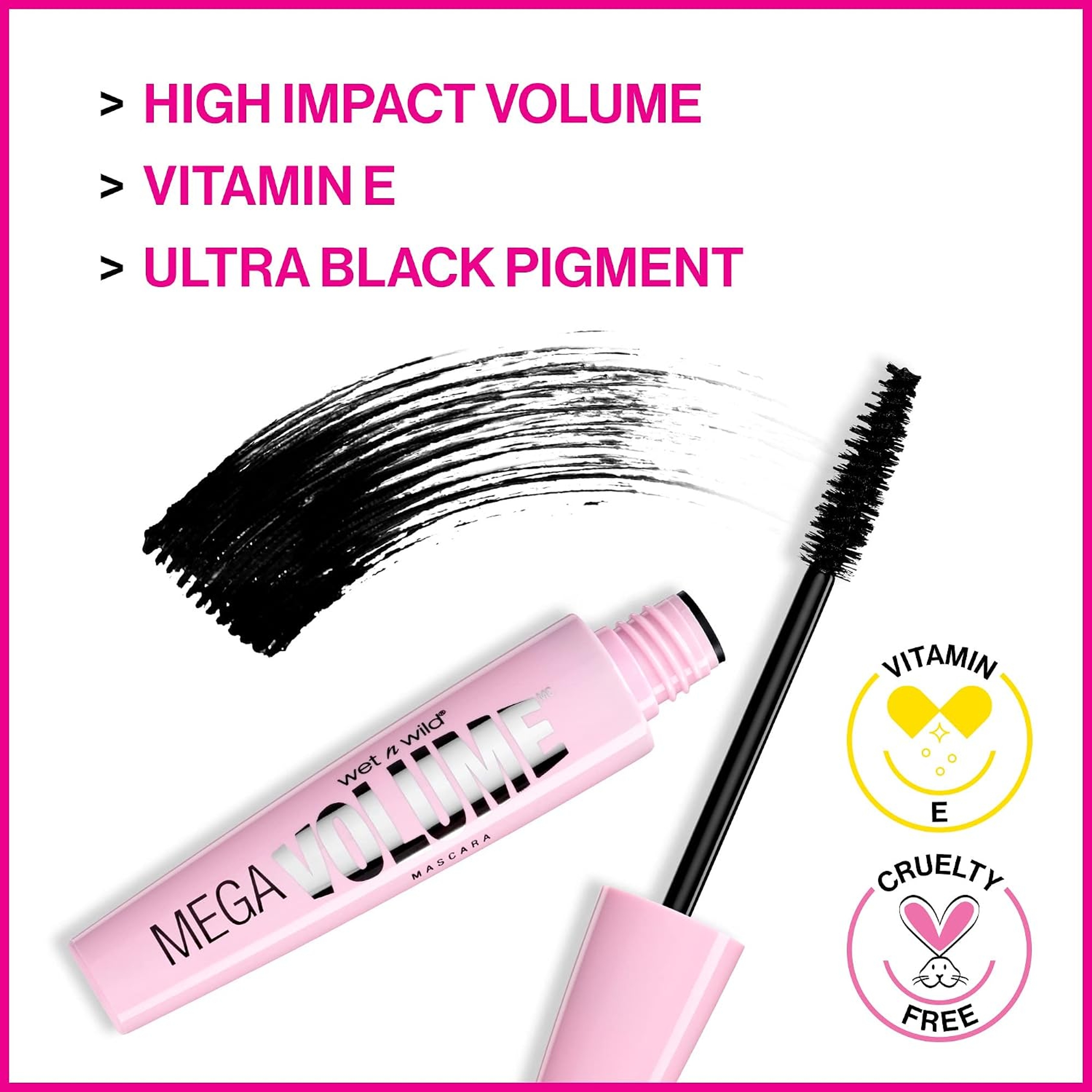 wet n wild Mega Volume Mascara, Very Black, 1 Count - Volumizing, Waterproof, Smudge-Resistant 3