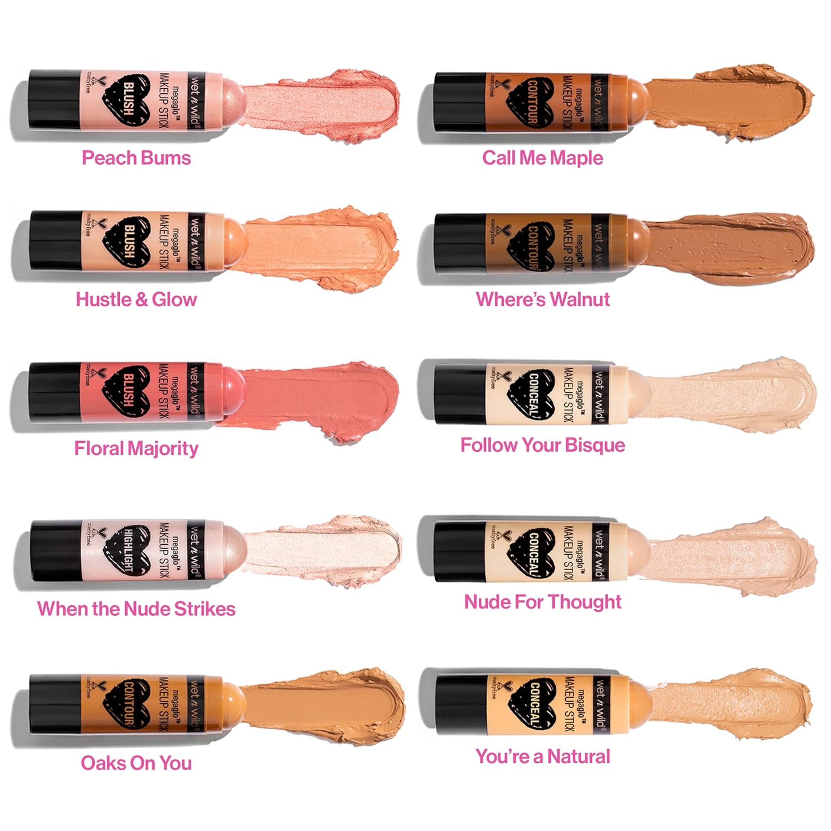 wet n wild MegaGlo Vitamin E Makeup Stick, Where's Walnut, 1 Count - Contour, Buildable Color, Versatile Use 4