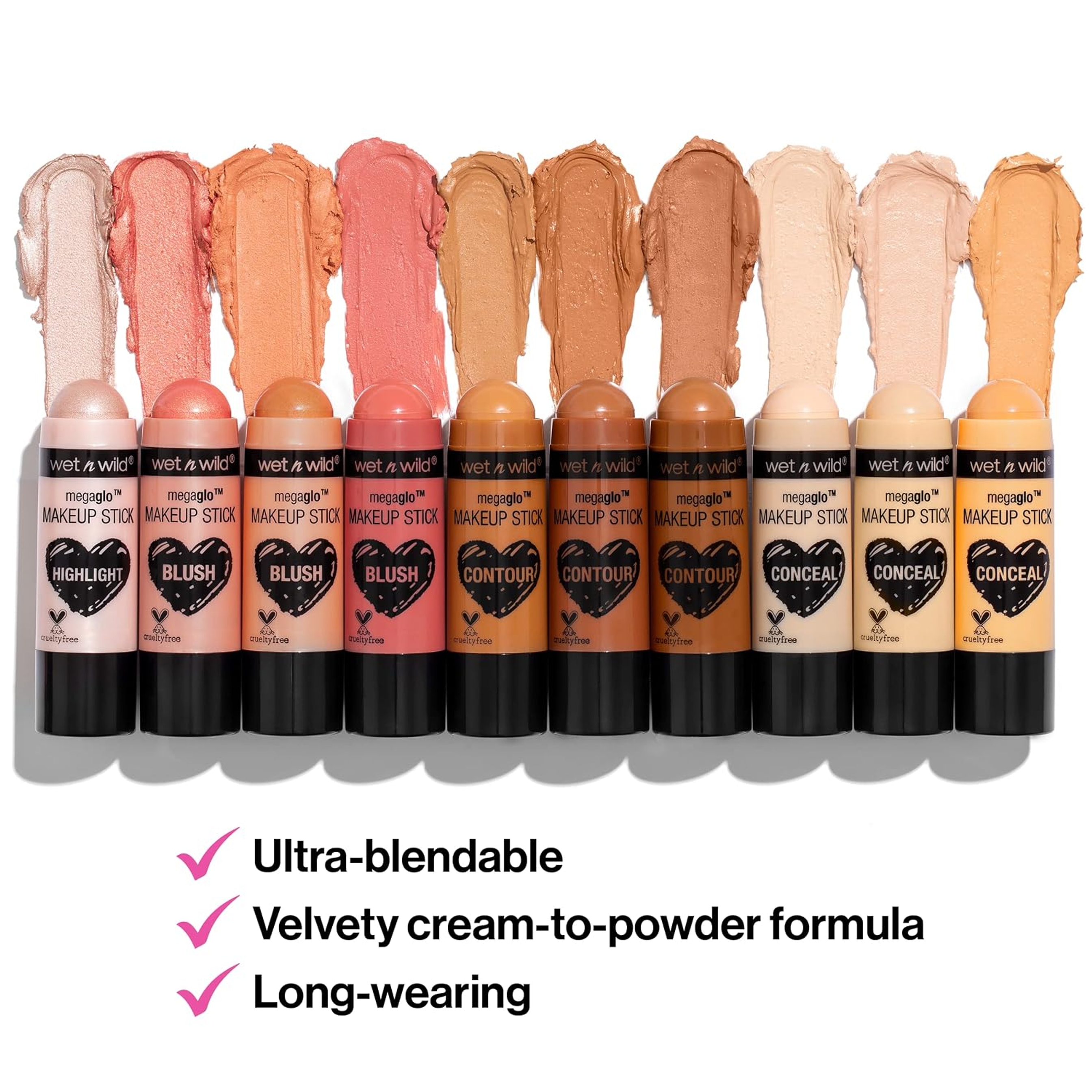 wet n wild MegaGlo Vitamin E Makeup Stick, Where's Walnut, 1 Count - Contour, Buildable Color, Versatile Use 2