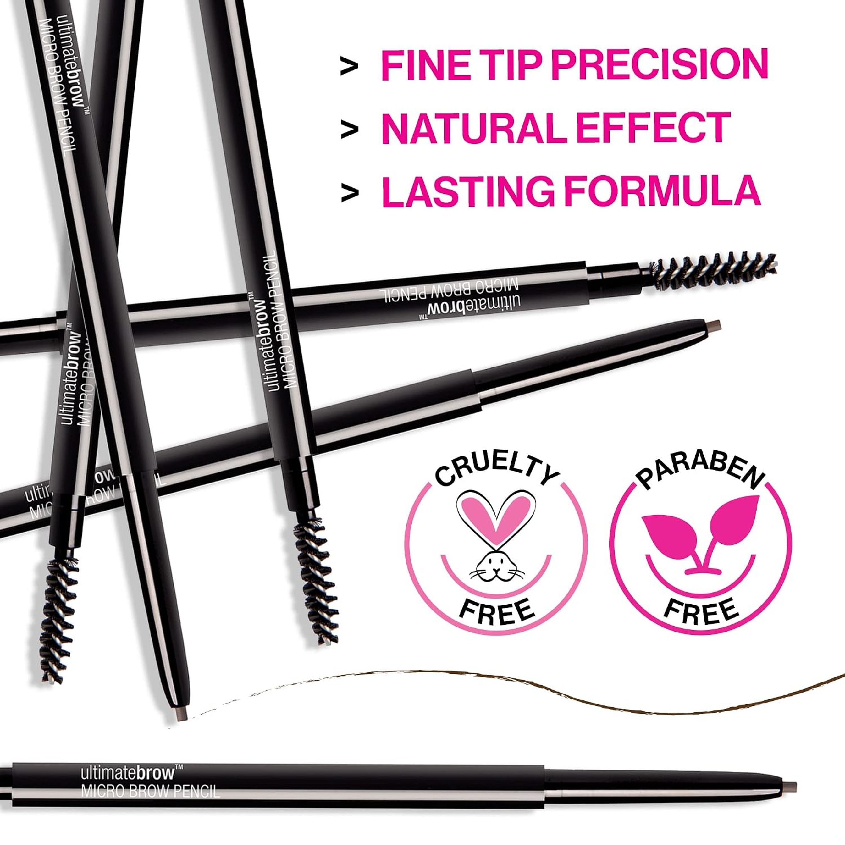 wet n wild Ultimate Brow Micro Brow Pencil, Deep Brown, 1 Count - Ultra Fine 1.5mm Tip, Draws Tiny Brow Hairs 3