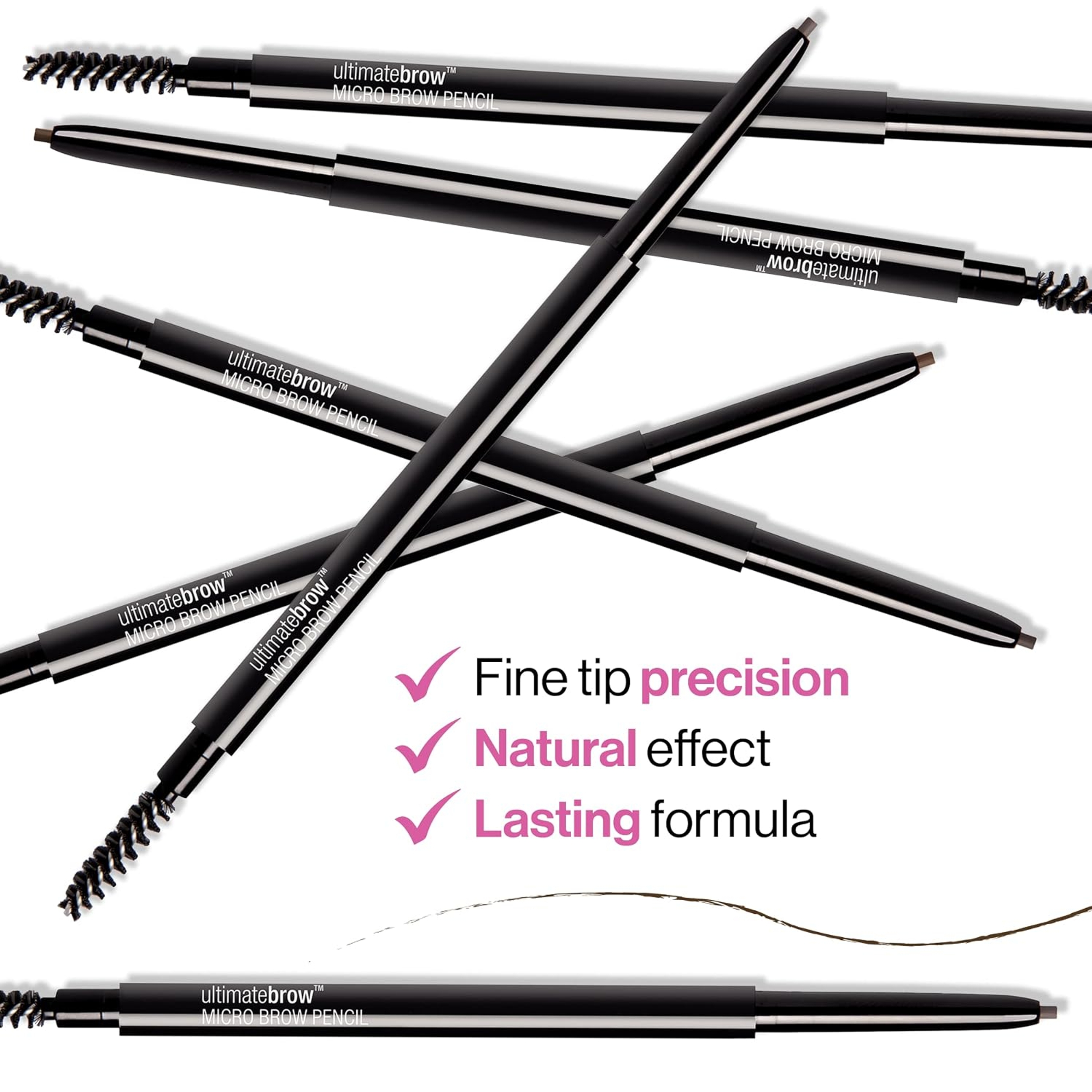 wet n wild Ultimate Brow Micro Brow Pencil, Soft Brown, 1 Count - Ultra Fine 1.5mm Tip, Draws Tiny Brow Hairs 2
