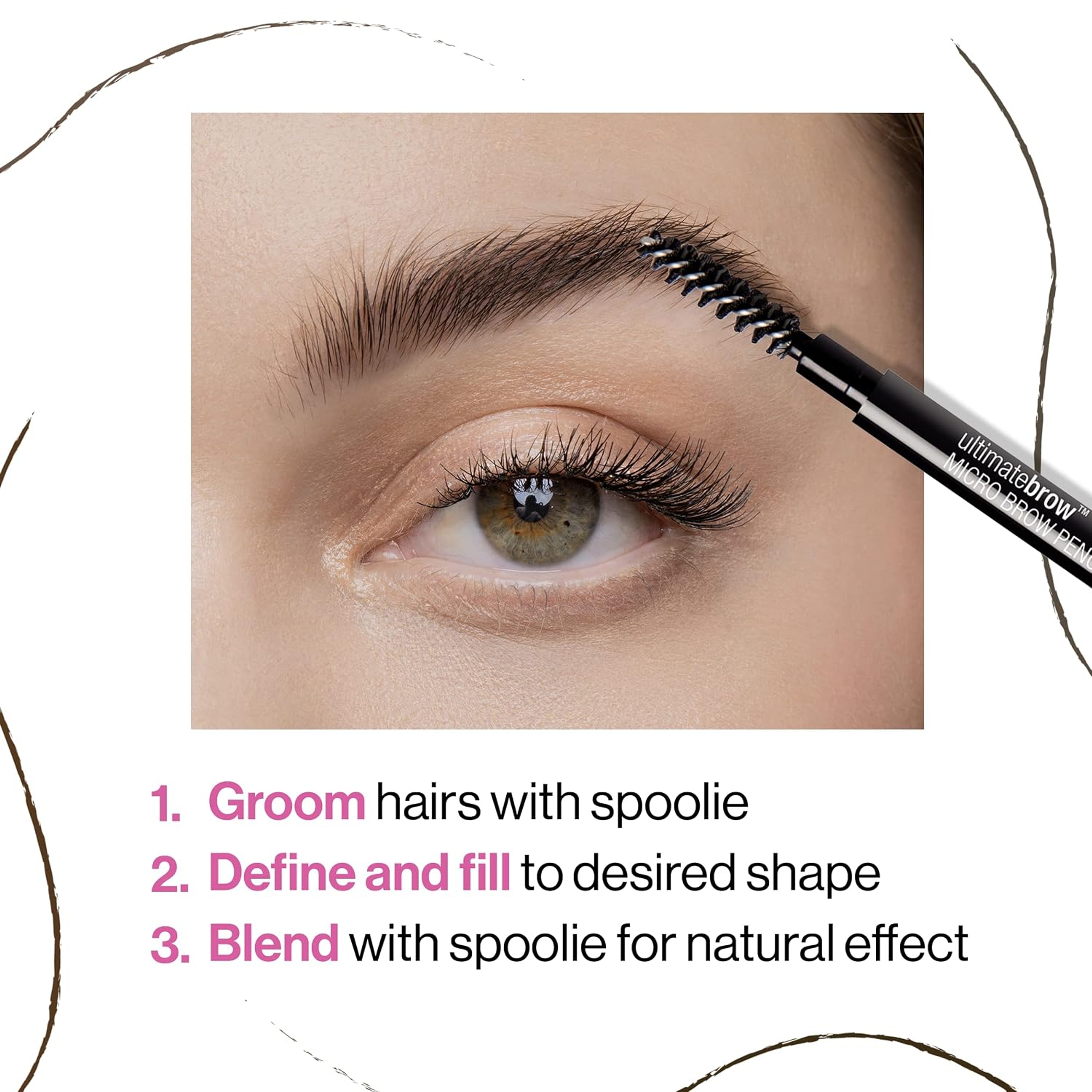 wet n wild Ultimate Brow Micro Brow Pencil, Soft Brown, 1 Count - Ultra Fine 1.5mm Tip, Draws Tiny Brow Hairs 5