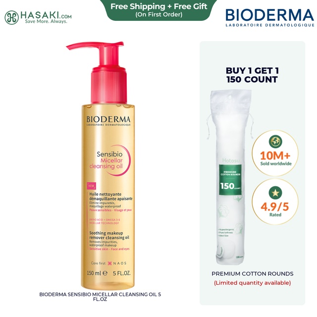 Bioderma Sensibio Micellar Cleansing Oil 5 fl.oz - Micellar Formula Gentle Face Cleanser